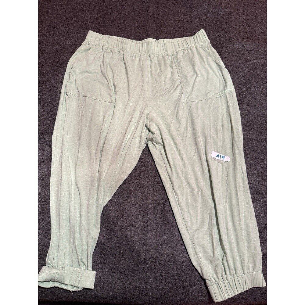 Fabletics Womens Pants Plus 2X Double Extra Large Green Pockets Activewear